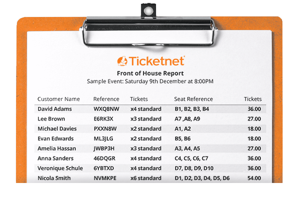 Easily locate reserved seats